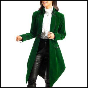 Velvet Victorian Steampunk Jacket Adjustable Fit Costume Blazer